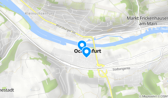 Kartenausschnitt Alte Mainbrücke Ochsenfurt